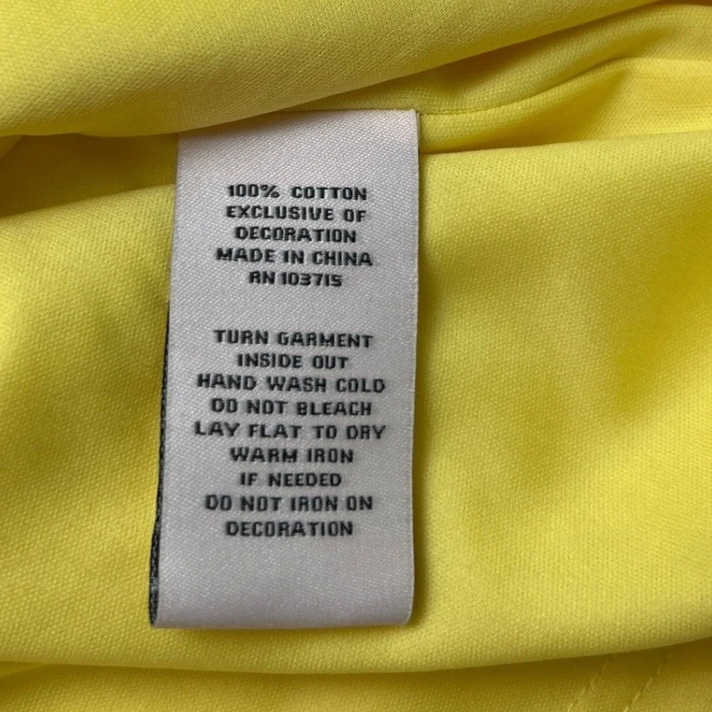 Nanette Lepore Womens Eyelet Ruffle Neck Sleeveless Shift Dress Size 2 Yellow - Picture 8 of 11